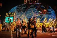 Gross gaming revenue rose 53 per cent from the prior year to 19.5 billion patacas (S$3.3 billion) for the month.