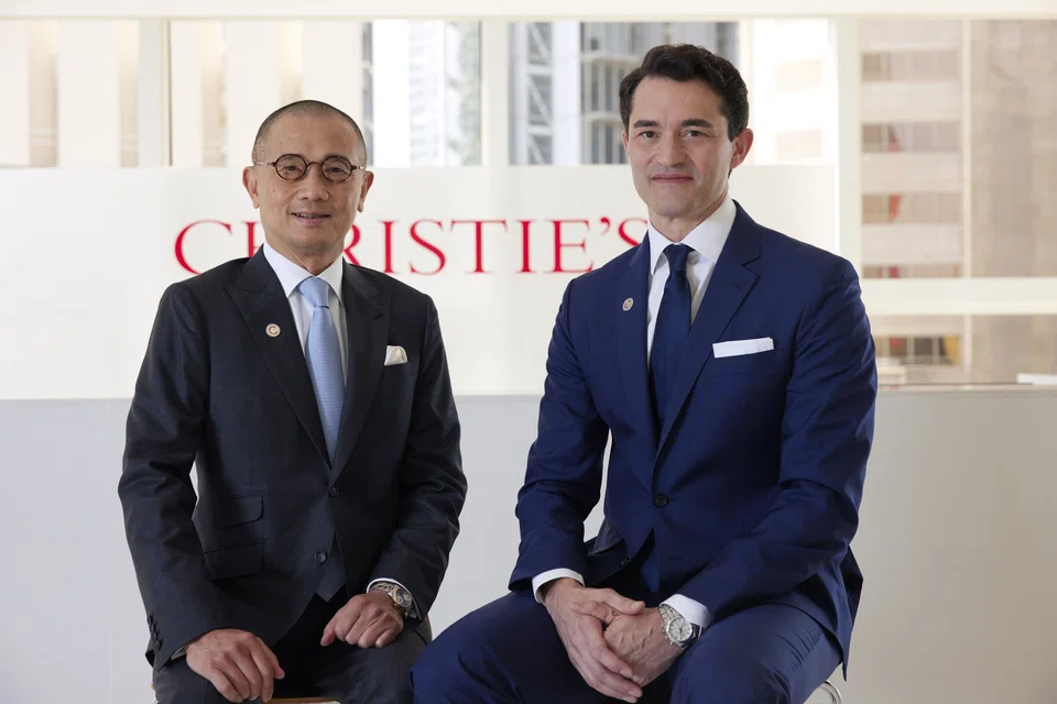 Christie's newly appointed Asia chairman, Kevin Ching (left)   and the region's president Francis Belin.