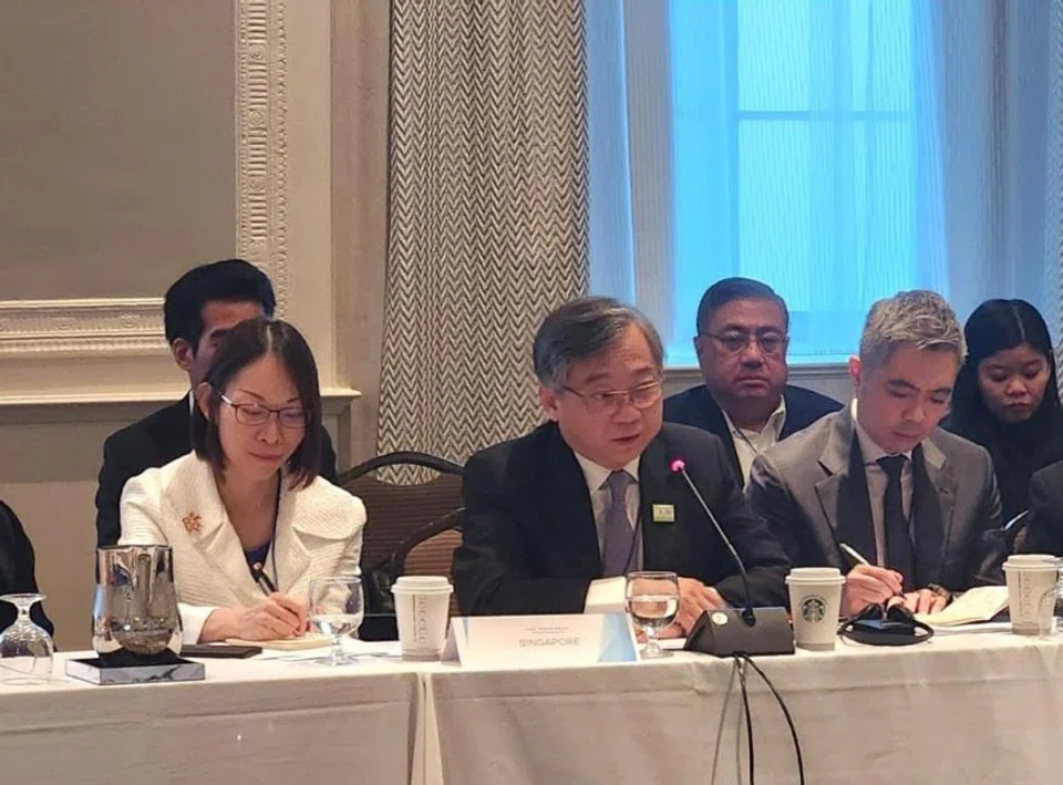 Trade and Industry Minister Gan Kim Yong (centre) attended the IPEF ministerial meeting in Detroit on May 26 and May 27, 2023.