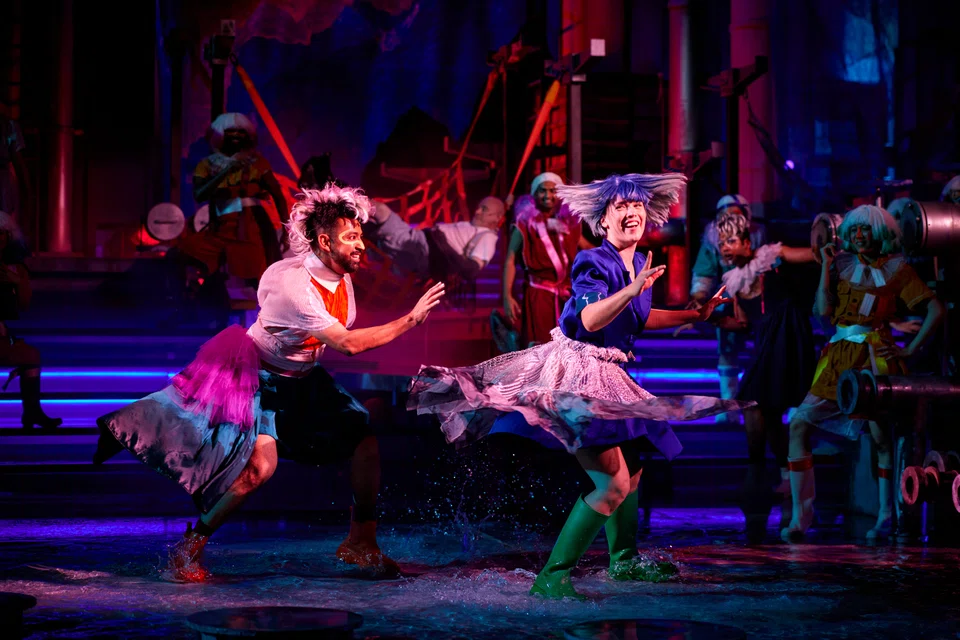 Ghafir Akbar (left) and Julie Wee as the king and queen of fairies Oberon and Titania respectively.