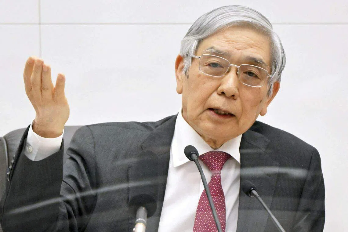 Handing the reins of the Bank of Japan (BOJ) to academic Kazuo Ueda, Haruhiko Kuroda pointed to progress under his radical easy-money policy, which featured a push to change public perceptions with a wall of money and Peter Pan metaphors.