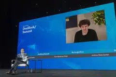 Sam Bankman-Fried, the founder of the collapsed crypto exchange FTX, speaks to Andrew Ross Sorkin virtually at The New York Times’ DealBook Summit 2022 in Manhattan on Nov 30, 2022.
