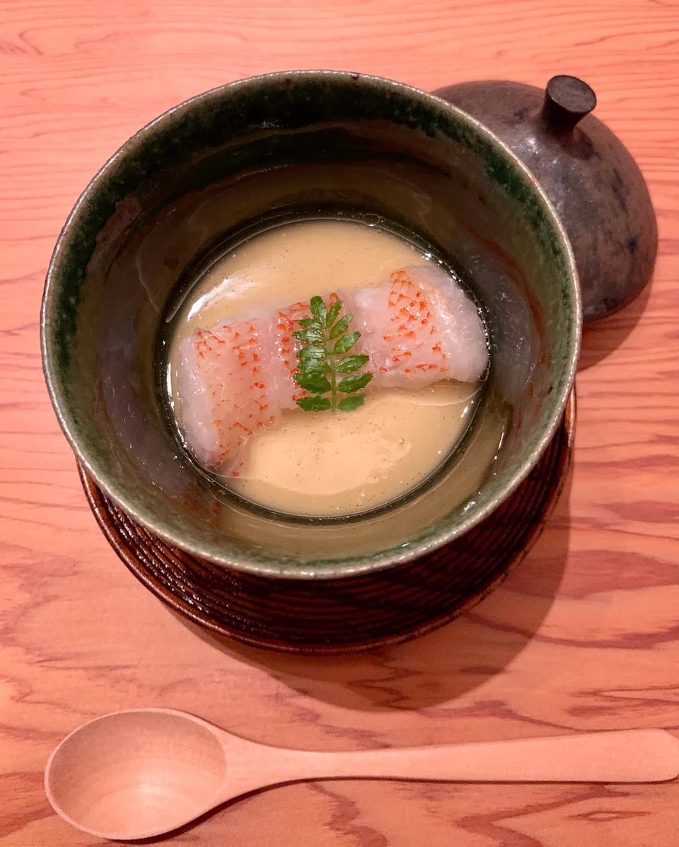 Silky smooth chawanmushi with kinki.