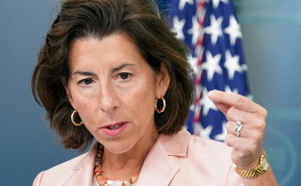 Gina Raimondo has said US firms face new challenges, among them unexplained large fines, raids on businesses and changes to a counterespionage law.