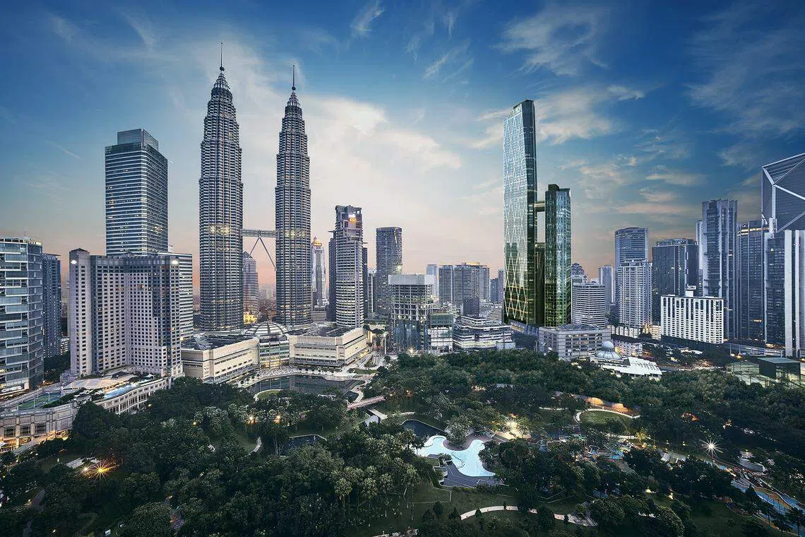Oxley Towers KLCC, a freehold property, comprises two hotel towers with residences, an office tower and a retail podium linking all the three towers.