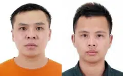 Vang Shuiming (left) and Su Wenqiang are among the 10 foreign nationals accused in the money laundering case, which has seen more than S$3 billion in assets seized. 