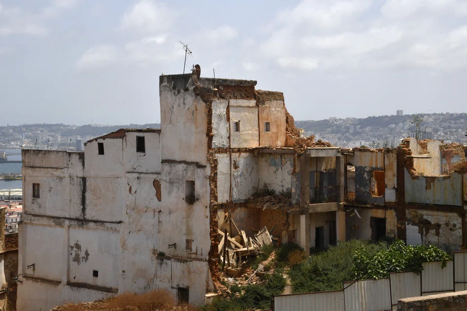 A damaged building in the Casbah of Algiers. A plan launched in 2012 is seeking to rehabilitate the Unesco-listed district.