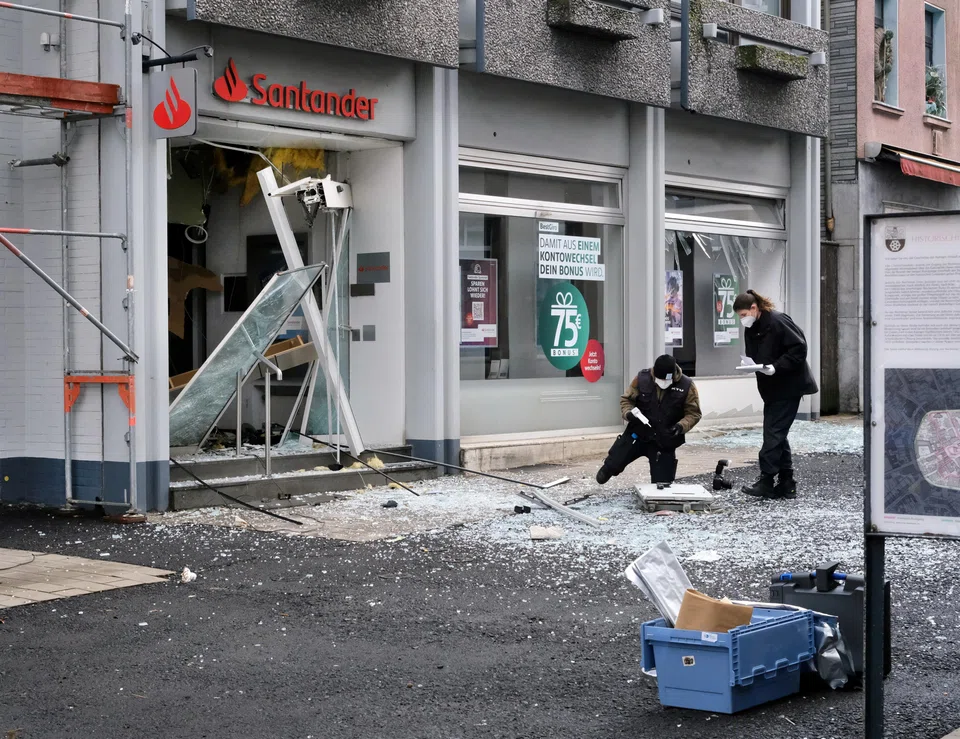 ATM raiders got away with nearly 20 million euros (S$29.3 million) in 2021, when 392 ATM explosions were recorded, a tally that rose to 496 in 2022. 