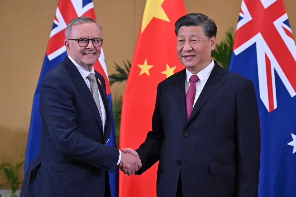 “I’m very pleased we are having this meeting today,” Australian Prime Minister Anthony Albanese said at the start of a meeting with President Xi Jinping on the margins of the G20 meeting in Bali, Indonesia.