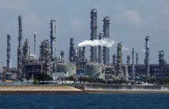 A general view of Shell's Pulau Bukom petrochemical complex in Singapore.