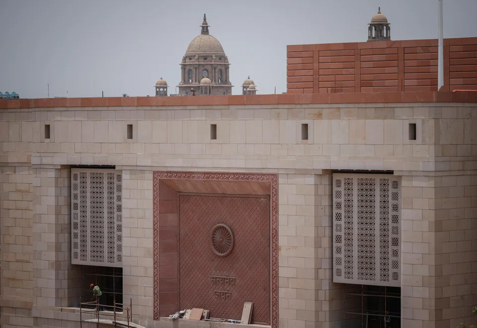 The new, triangular-shaped parliament complex is just across from the heritage building built by British architects Edwin Lutyens and Herbert Baker in 1927, two decades before India’s independence.