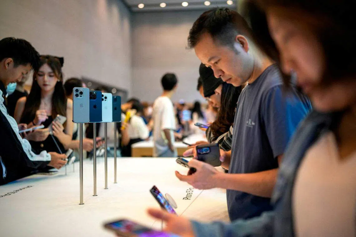 The iPhone 15 launch came at a time of slowing sales for Apple in China where it faces rising competitive pressure from domestic rivals like Huawei and Xiaomi.