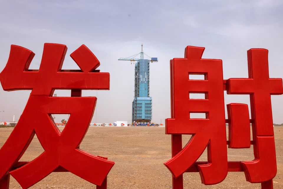 The site of Shenzhou-16 manned space flight mission on the eve of launch in Jiuquan, Gansu province, China, May 29, 2023. The Shenzhou-16 manned space flight mission is expected to be launched on May 30, and will transport three Chinese astronauts to the Tiangong space station.