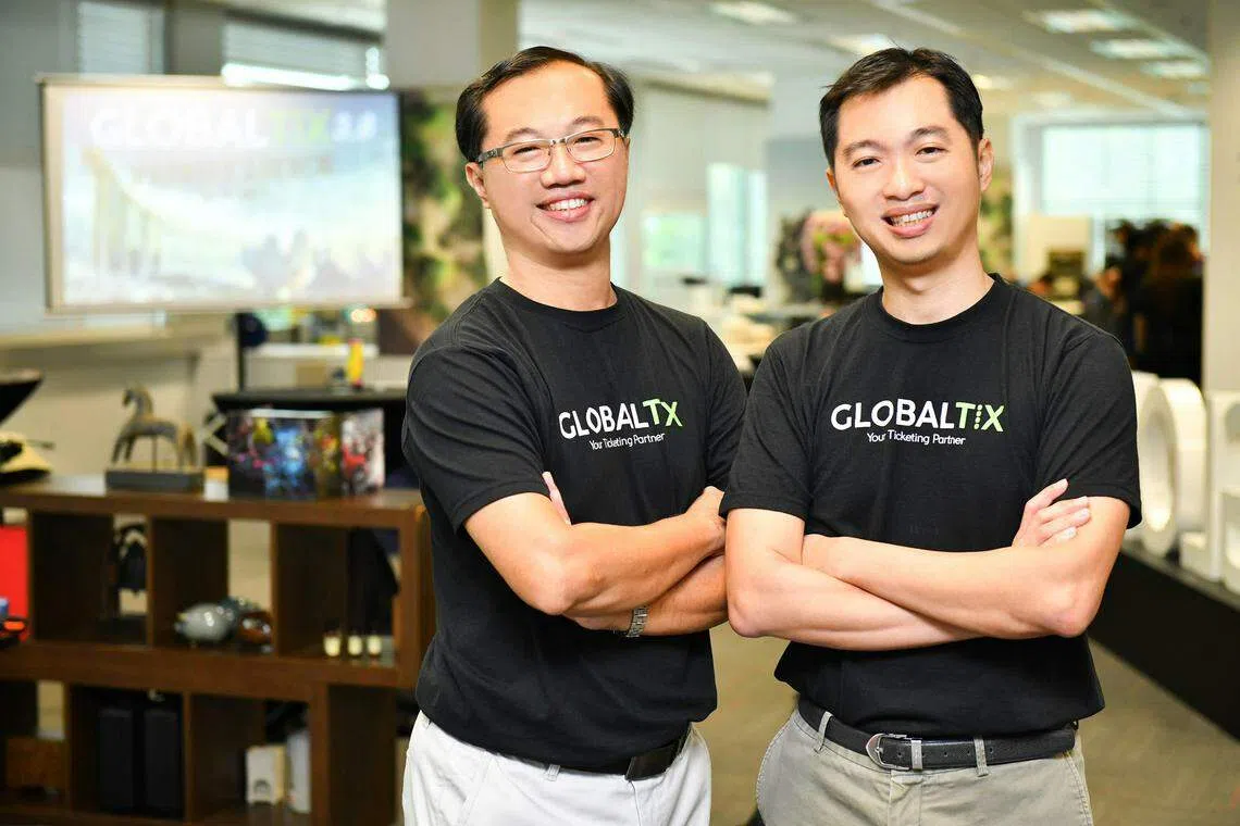GlobalTix co-founders Chan Chee Kong (left) and Chan Chee Chong aim to work with more payment gateways so GTPay can support more e-wallets.