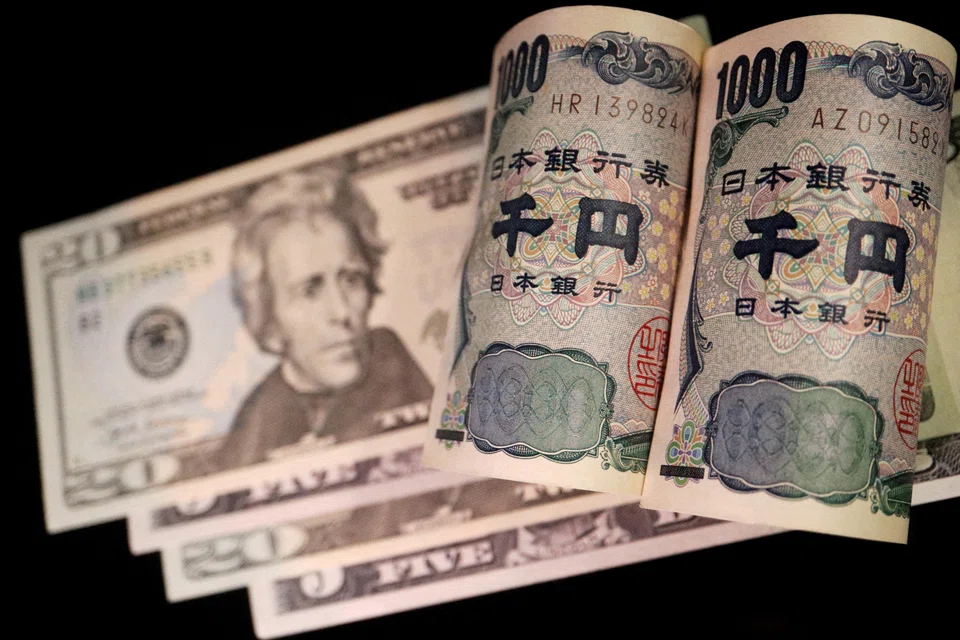 The Japanese yen last traded at 149.95 per US dollar, after briefly easing early on Monday to 150.14.