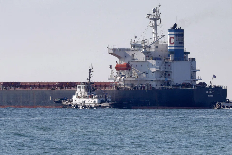 The M/V Glory (above) is just over half the length of the Ever Given, which similarly blocked the Suez for six days in March 2021. 