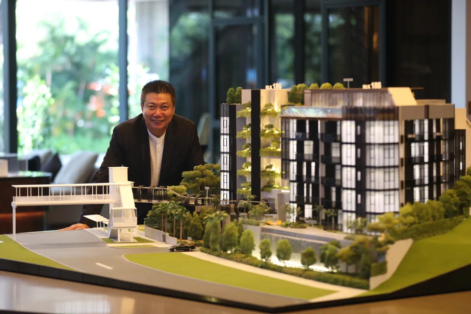 Francis Koh, managing director and group CEO of Koh Brothers at  the showroom of Van Holland, a private residential project being developed by the group.