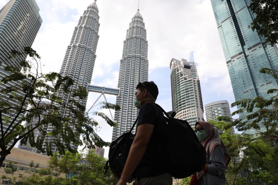 The Petronas Twin Towers in Kuala Lumpur, Malaysia.