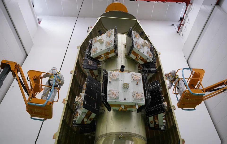 Geespace's 9 Satellites inside a payload. 