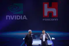 Liu Young-way (right) says Foxconn is “trying to convert itself from a manufacturing service company to a platform solution company”. 