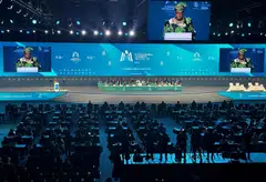 WTO chief Ngozi Okonjo-Iweala thanked “India and South Africa for finding a way forward,” calling services the “future of trade.”