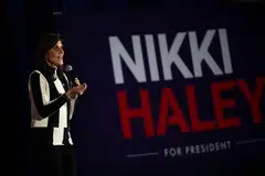 Nikki Haley, former governor of South Carolina and 2024 Republican presidential candidate, speaks during a campaign event in Troy, Michigan, Feb 25, 2024. 