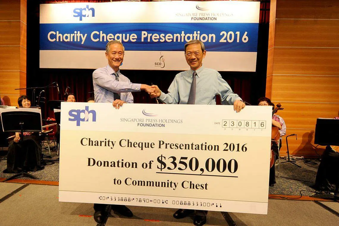 SPH, SPH Foundation give S$350k to ComChest charities