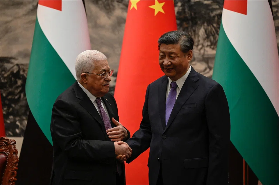 “We have always firmly supported the just cause of the Palestinian people to restore their legitimate national rights,” Chinese President Xi Jinping told Palestinian President Mahmud Abbas.