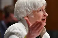 US Treasury Secretary Janet Yellen, speaking on NBC’s Meet the Press, said strong hiring numbers and consumer spending showed the US economy is not currently in recession. 
