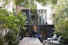 The Greenwich Village town house where actress Brooke Shields lives, which had been divided into eight apartments before she bought it and restored it to become a single-family house.