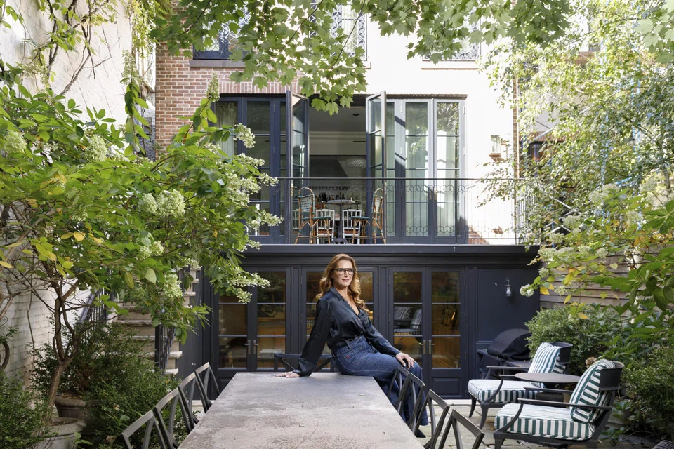 The Greenwich Village town house where actress Brooke Shields lives, which had been divided into eight apartments before she bought it and restored it to become a single-family house.