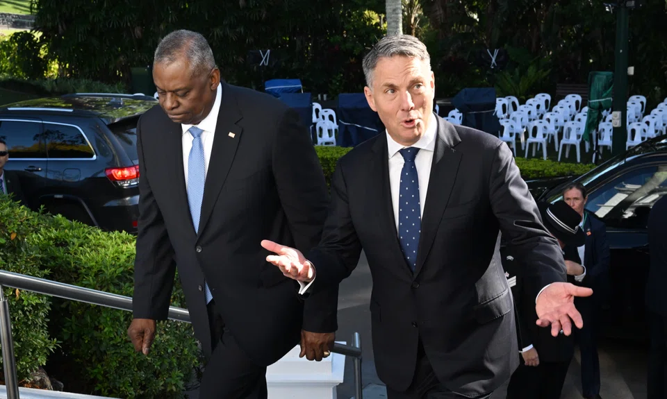 Following the two-day talks, Defence Minister Richard Marles (right) and Defence Secretary Lloyd Austin are set to travel to north Queensland, where Australian and US military are taking part in the Talisman Sabre war games, along with 11 other nations.