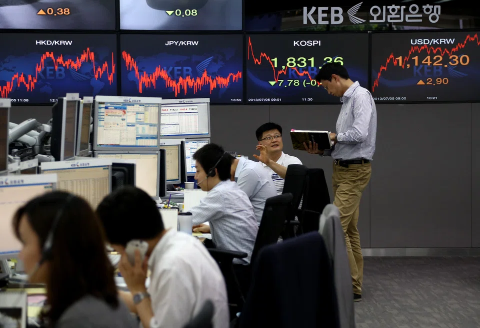 The benchmark Kospi ended down 15.44 points or 0.71 per cent at 2,155.49.