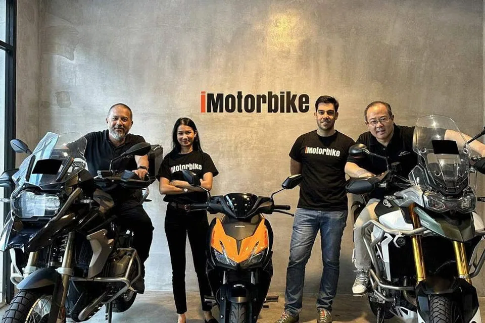 From left: Gobi Partners managing partner (Malaysia) Jamaludin Bujang; iMotorbike co-founder and chief marketing officer Sharmeen Looi; iMotorbike co-founder and chief executive officer Gil Carmo;  and Gobi Partners co-founder and chairperson Thomas Tsao.