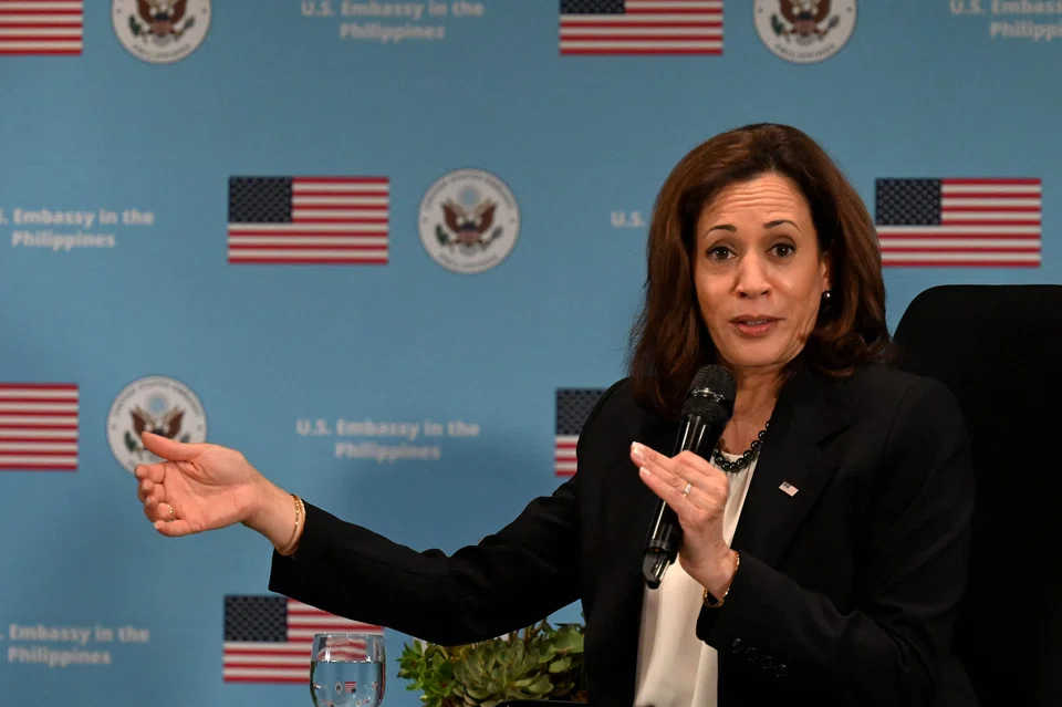 The encounter between the Chinese and Philippine officials in the South China Sea happened during the visit by US Vice-President Kamala Harris (above) to the country. Her trip included a stop on Palawan, an island on the edge of the South China Sea, to reaffirm the US' support for a 2016 tribunal ruling that invalidated China's claims on the disputed waterway.  
