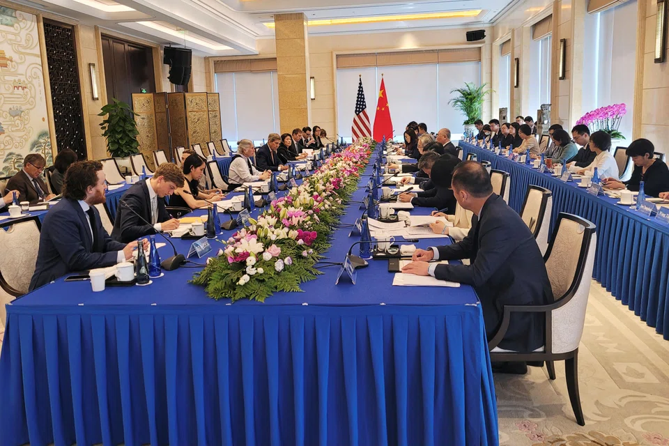 US Special Presidential Envoy for Climate John Kerry meeting his Chinese counterpart Xie Zhenhua in Beijing, in the latest trip by a high-level US official.