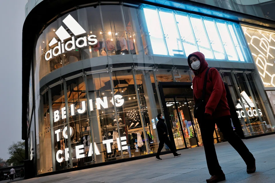First-quarter revenue to greater China fell 35 per cent, and Adidas has been starting to increase prices as higher costs for transport, shoes and garments erodes profitability.
