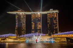 Marina Bay Sands' nightly light and water show Spectra