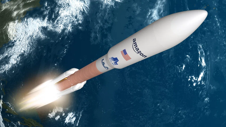 Rendering of the United Launch Alliance Atlas V rocket launched for Amazon Project Kuiper.Source: ULA/Amazon