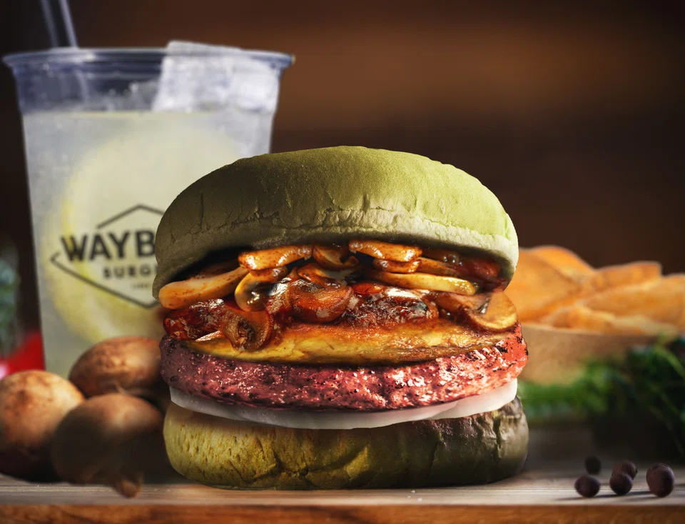 Wayback Burgers' vegan foie gras burger, which is only offered in Japan. The burger chain is venturing into the alternative-meat space as part of its expansion into Asia.