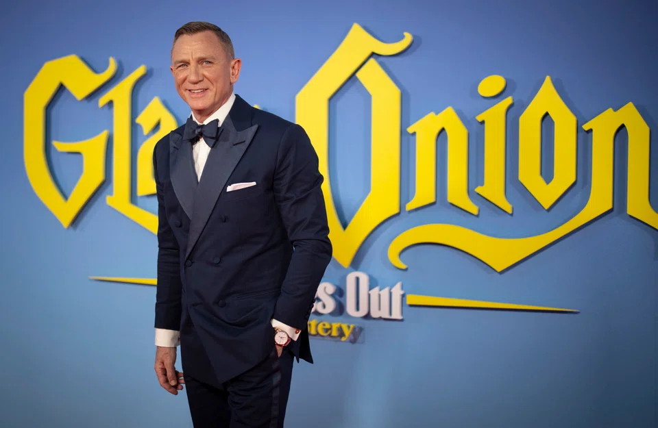 English actor Daniel Craig poses on the red carpet at the "Glass Onion: A Knives Out Mystery" premiere during the London Film Festival in London, Britain, Oct 16, 2022.