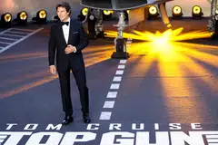 Actor Tom Cruise arriving at the premiere of 'Top Gun: Maverick' in London on May 19.  After only 10 days on the big screen, the action film has generated US$291 million in North America and US$548.6 million globally.