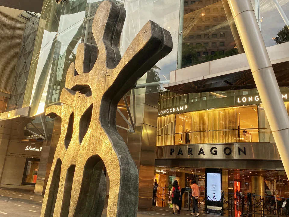 The Paragon, Paragon Reit's flagship asset in Singapore. The Reit's capitalisation rates for its Singapore assets remain unchanged in FY2023. 