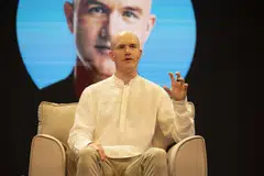 Coinbase Global founder Brian Armstrong (above) had a personal fortune of US$13.7 billion as recently as November and about US$8 billion at the end of March. 