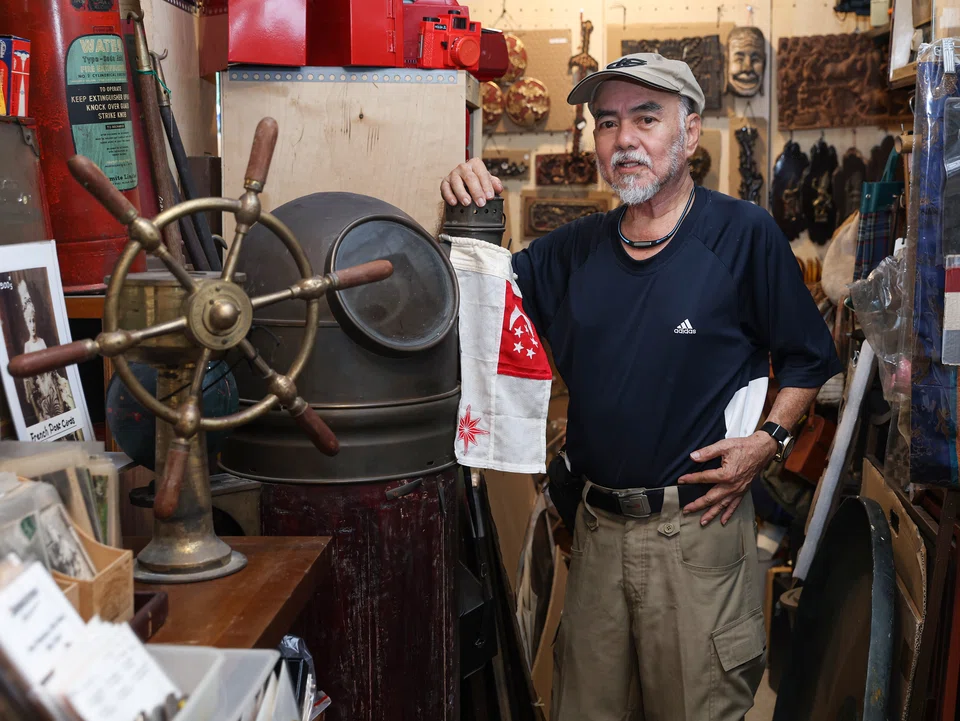 Former army officer Winston Wong and his nautical collection.