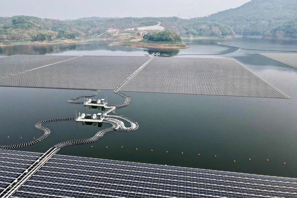 A newly built floating solar power plant at Cirata Reservoir, West Java, in Indonesia. Currently, more than 99 per cent of Asean’s potential remains untapped, the report said.