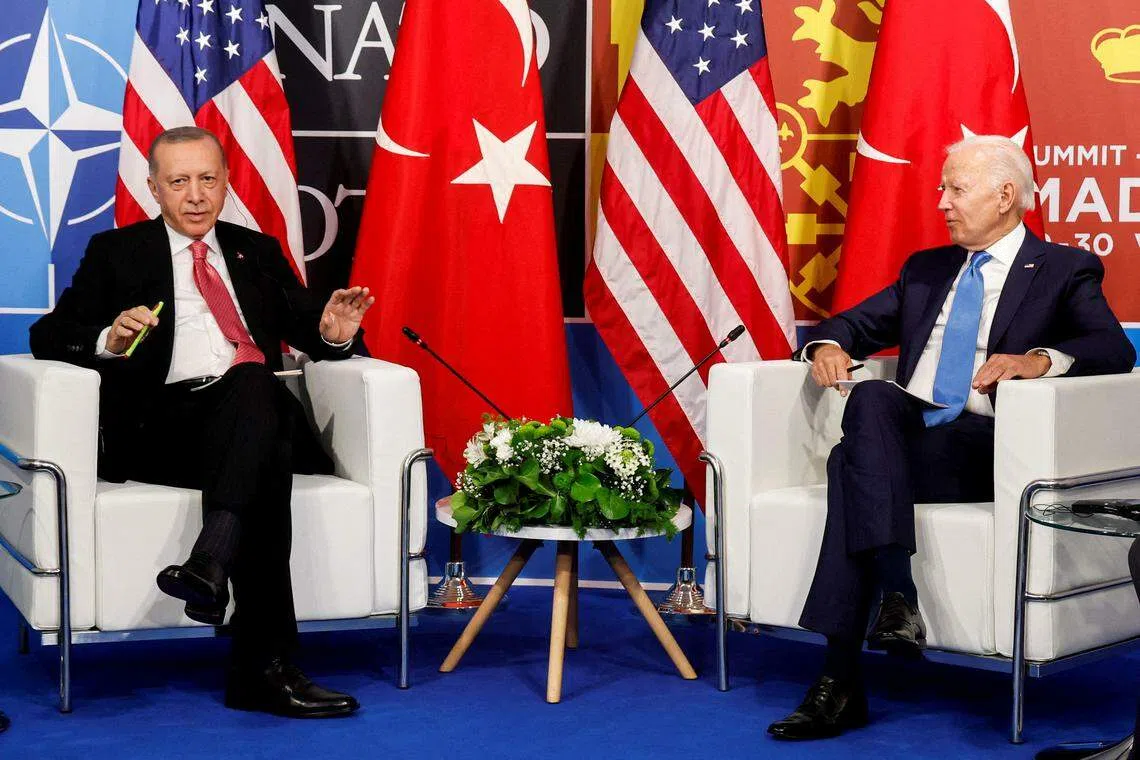 During their call, Biden and Erdogan also discussed the delivery of F-16 fighter jets to Turkey, and Ukraine’s aim to join Nato. 