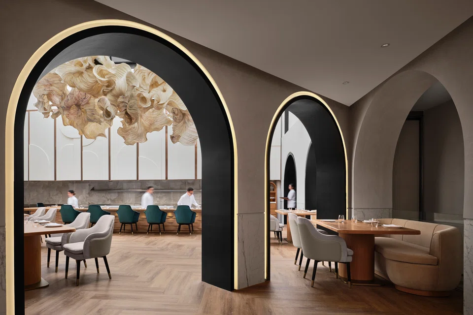 The dramatic interiors of Restaurant Born.