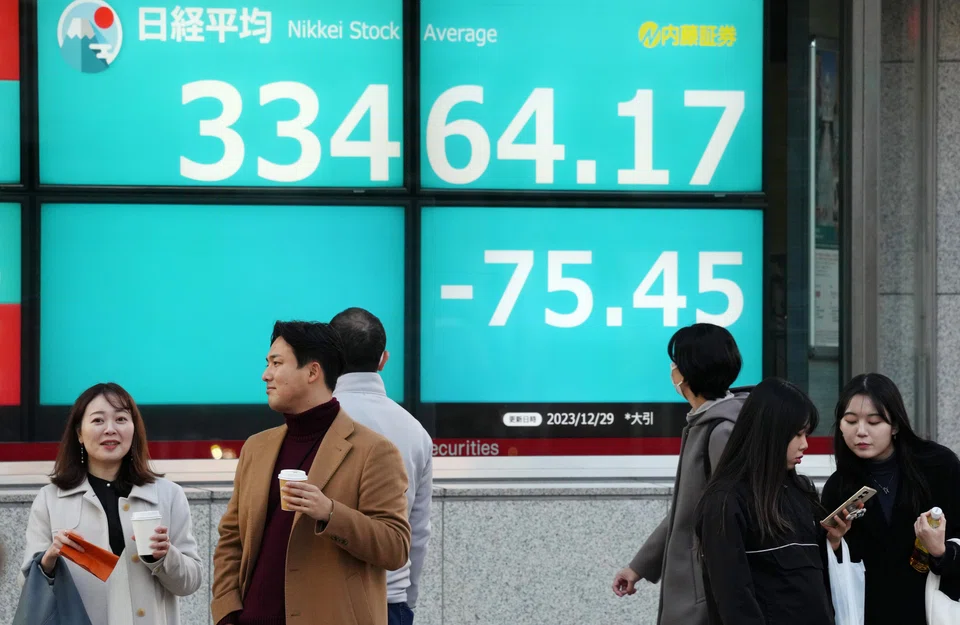 The benchmark Nikkei 225 index dropped 1.93 per cent, or 646.30 points, to 33,817.87 in early trade, while the broader Topix index fell 1.24 per cent, or 29.25 points, to 2,337.14