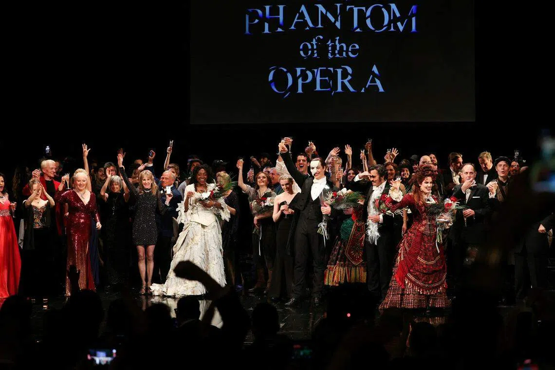Sunday’s final staging of Phantom of the Opera at the Majestic Theatre off Times Square was performance number 13,981. 
